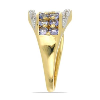 BUY NATURAL TANZANITE GEMSTONE UNIQUE RING IN STERLING SILVER